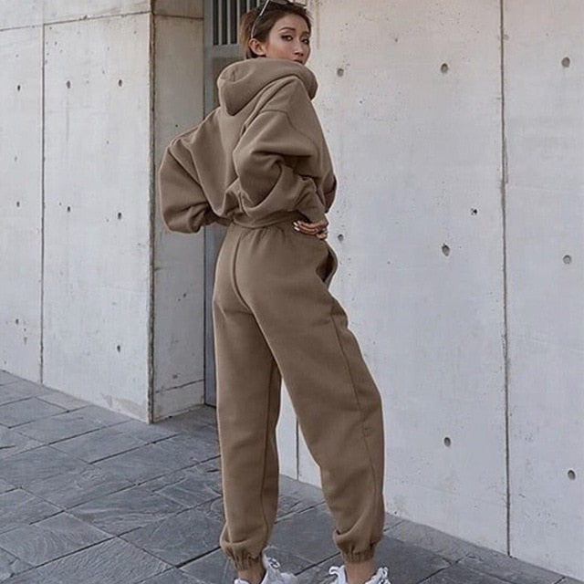 TEEVA Warm Hoodie and Pants Set