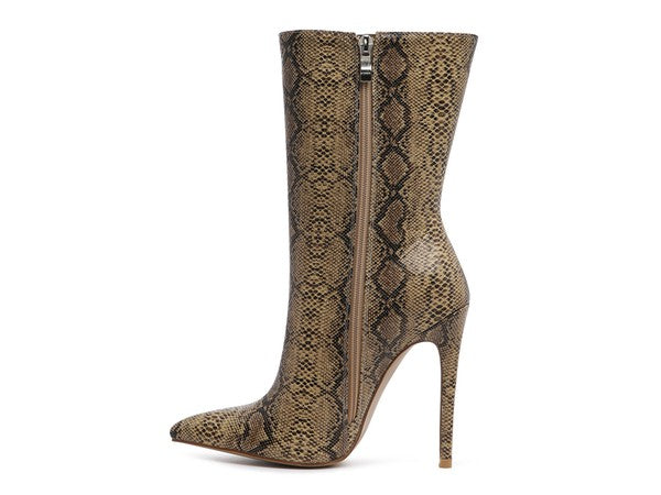 MICAH POINTED STILETTO HIGH ANKLE BOOTS