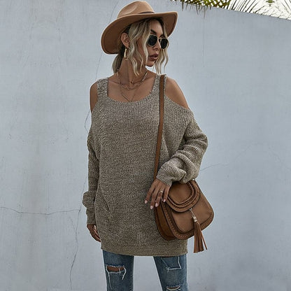 Women's Sweaters Casual Off Shoulder Tops