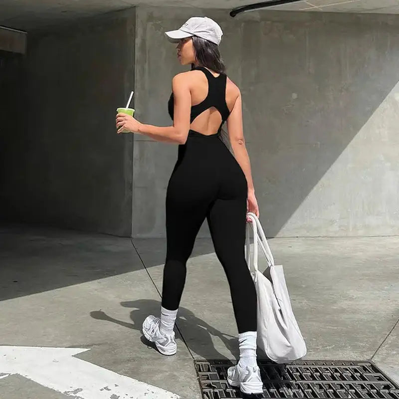 Sleeveless Bodycon Yoga Jumpsuit