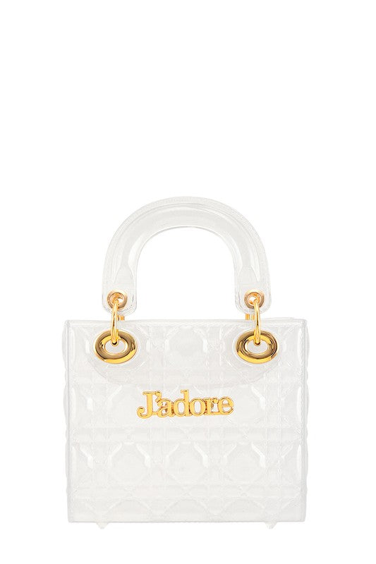 Square JADORE Accent Jelly Purse Flap Bag