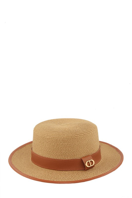 Straw Fashion Hat With Strap