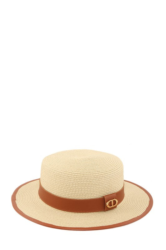 Straw Fashion Hat With Strap