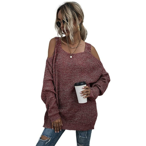 Women's Sweaters Casual Off Shoulder Tops