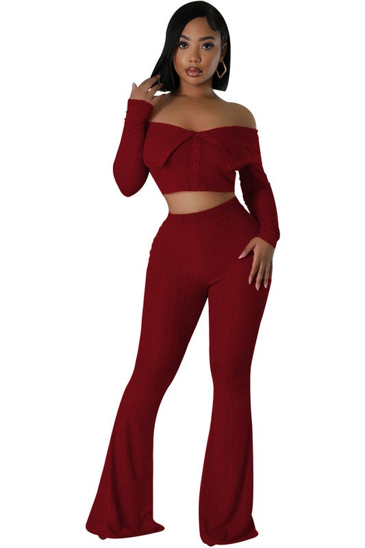 WOMEN FASHION TWO PIECE PANTS SET