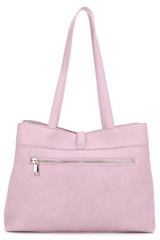 Twist Lock Flap Satchel