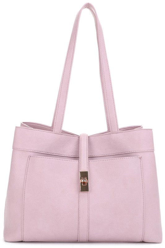 Twist Lock Flap Satchel