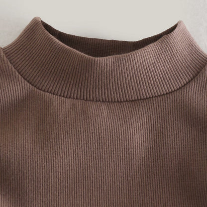 Women Knit Sweater Vest High Neck Sleeveless Casual Fashion Chic Lady