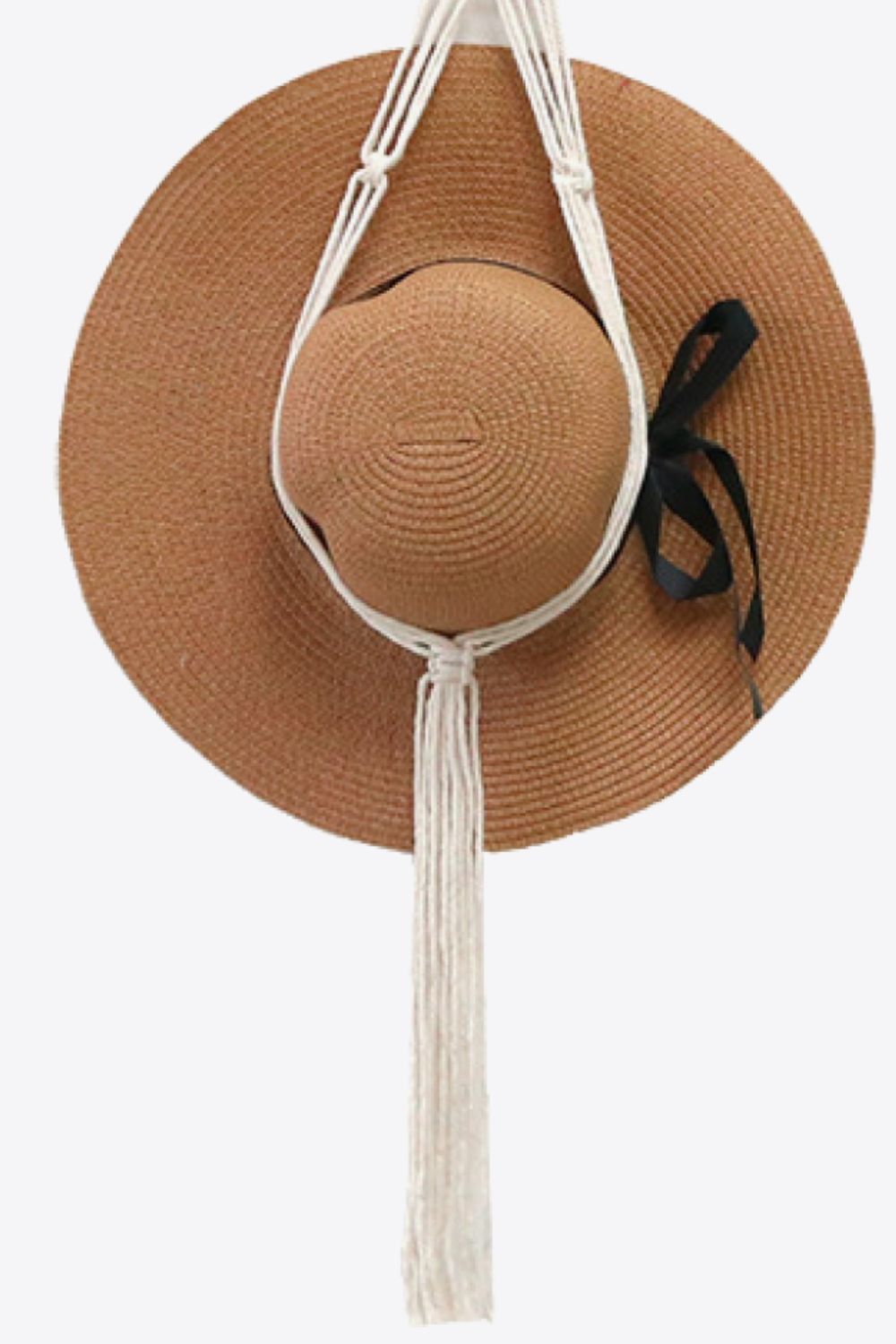 Percha para sombrero de macramé