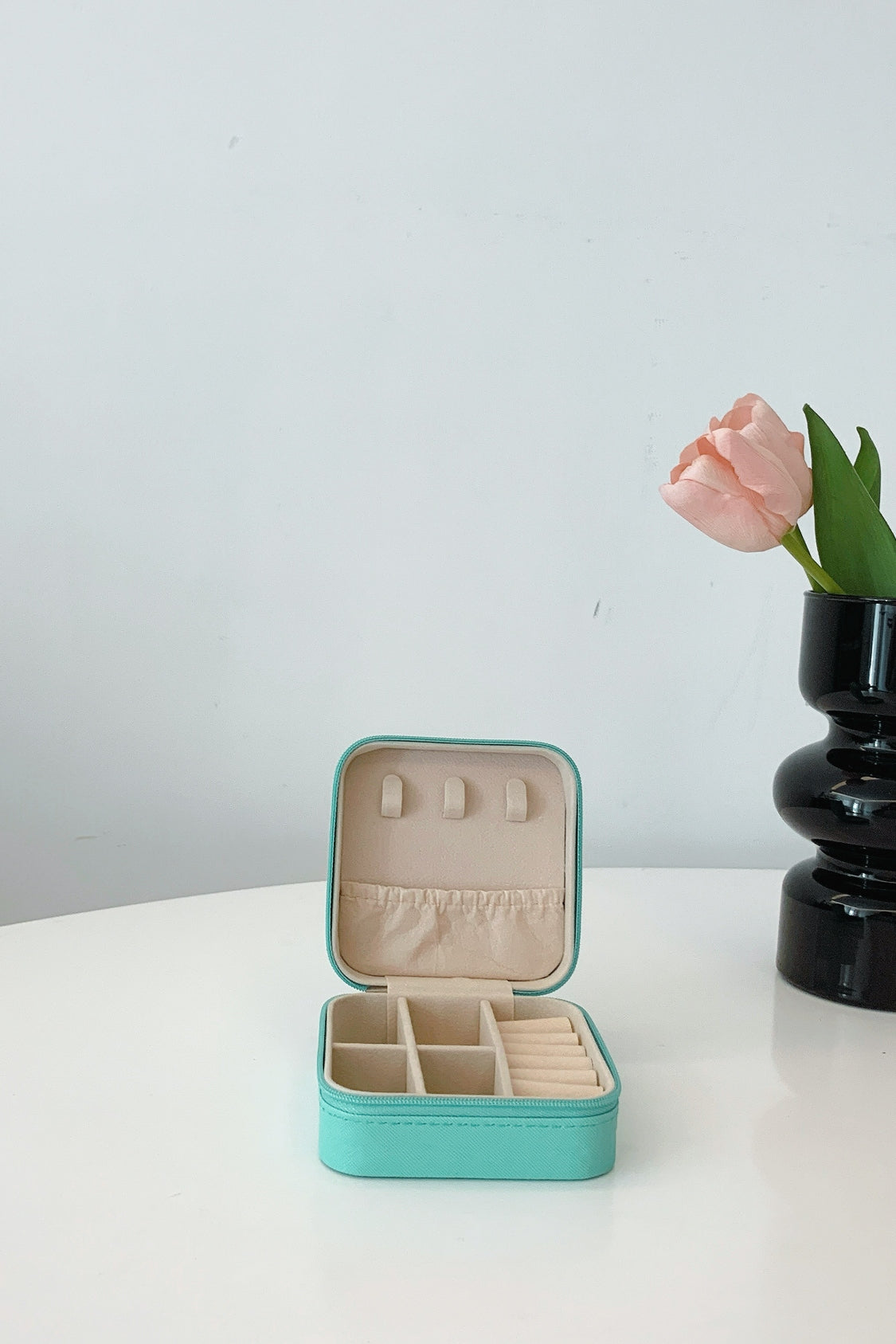 Vegan Leather Square Jewelry Box