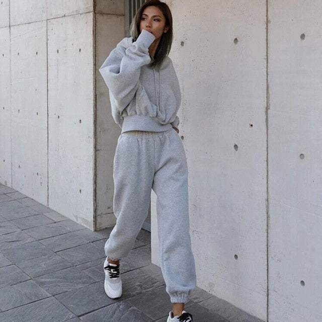 TEEVA Warm Hoodie and Pants Set