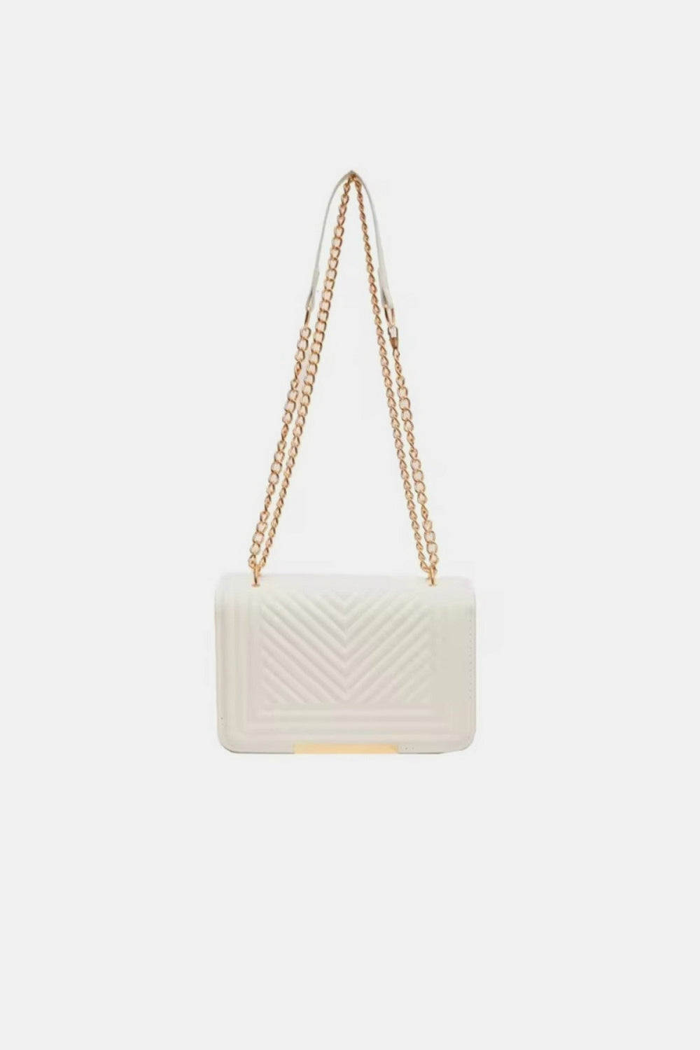 Zenana Vegan Leather Chevron Crossbody Bag