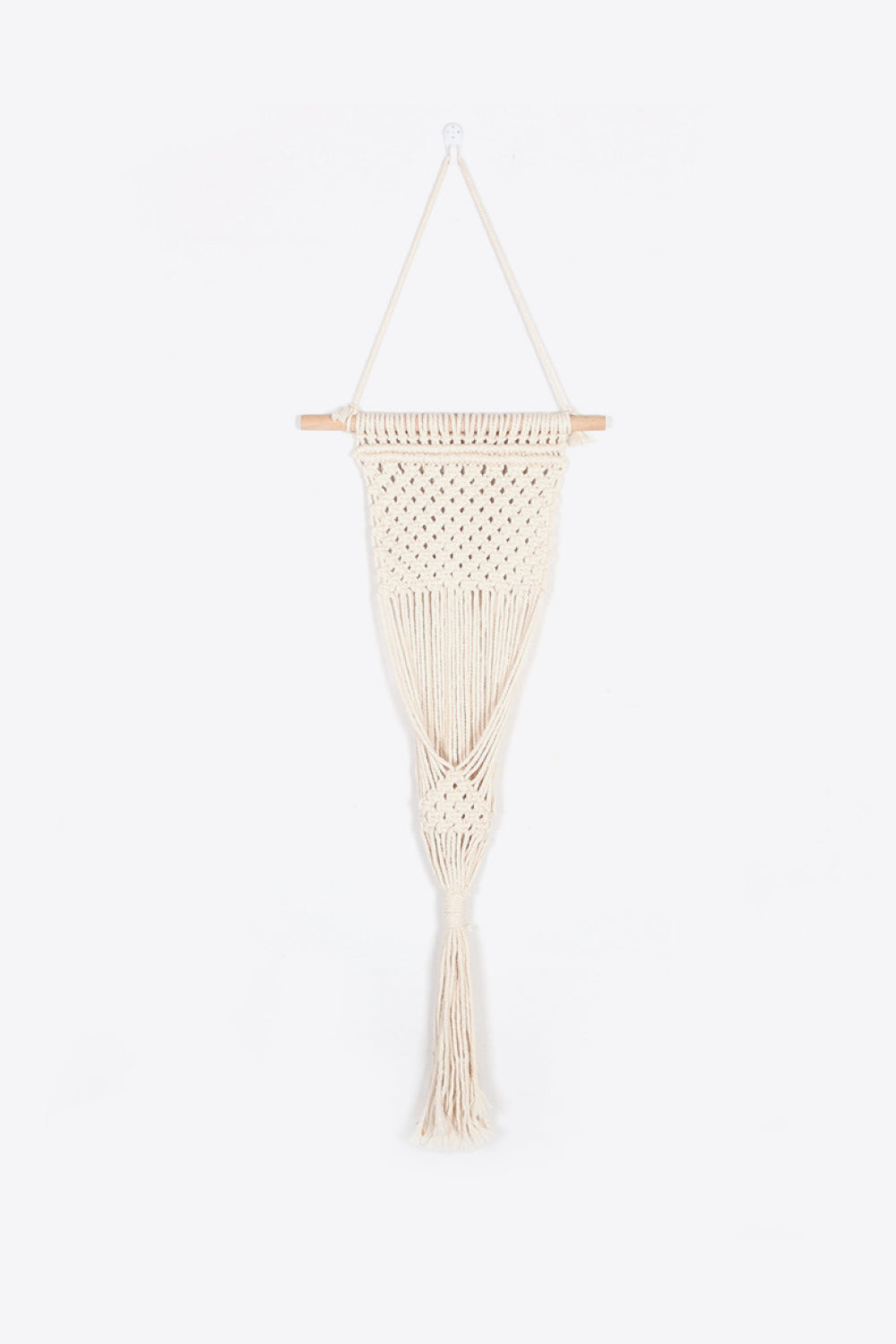 Cesta de macramé para colgar en la pared