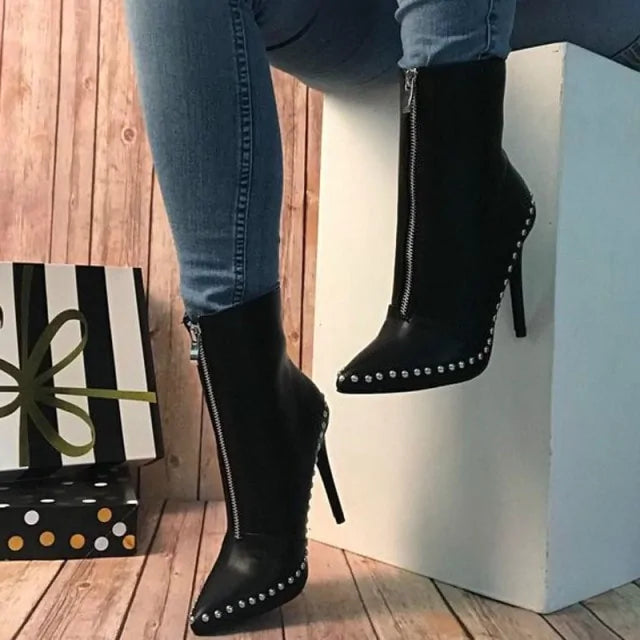 Pointed Toe Modern Ankle Boots