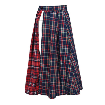 Hit The Latto Plaid Midi Skirt