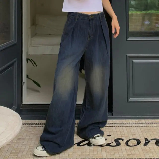 Button Low Waist Cargo and Denim Pants