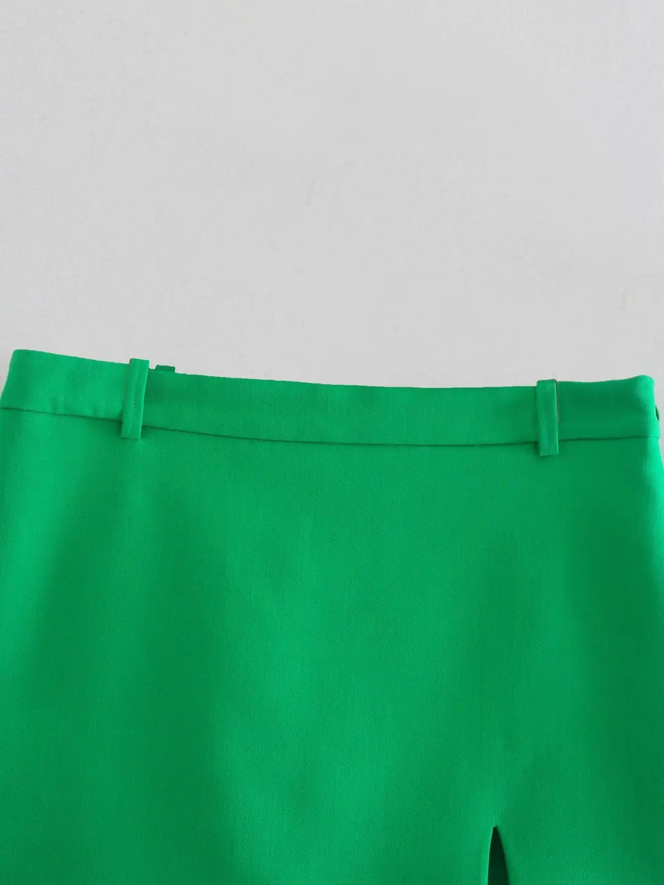 Green Straight Blazer Skirt