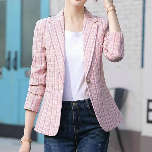 Beautiful Lady Coat Business Lady Spring Blazer Long Sleeves Slim Fit