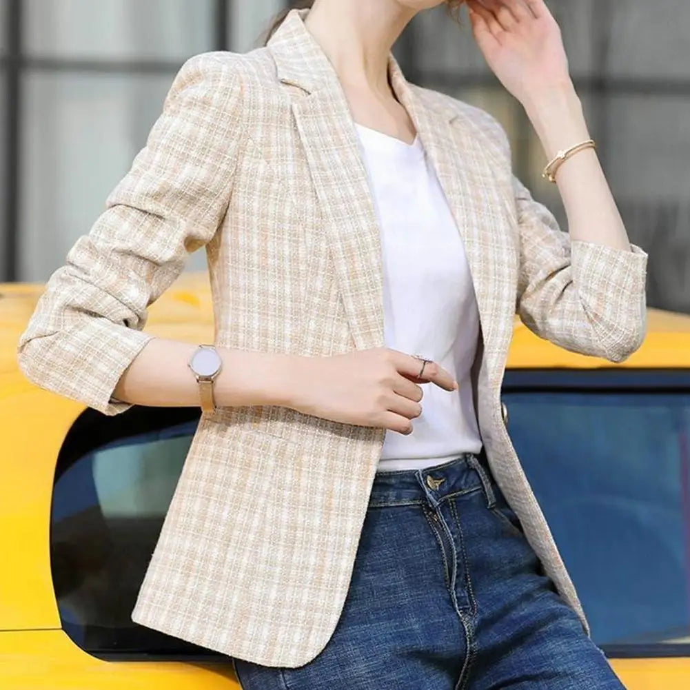 Beautiful Lady Coat Business Lady Spring Blazer Long Sleeves Slim Fit