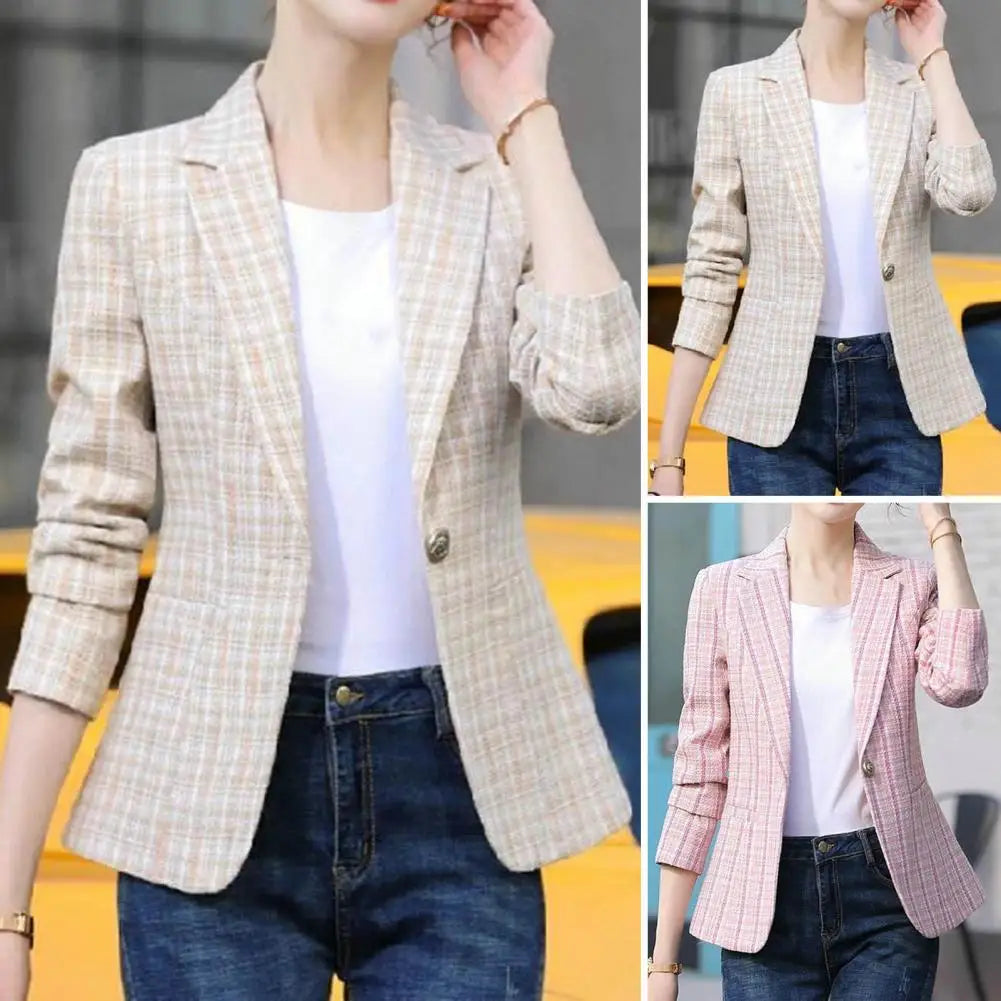 Beautiful Lady Coat Business Lady Spring Blazer Long Sleeves Slim Fit