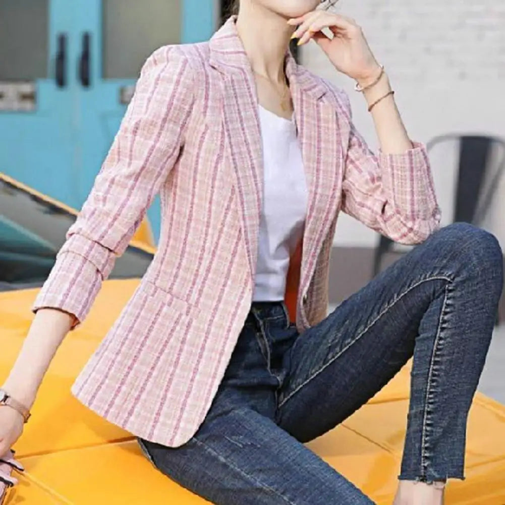 Beautiful Lady Coat Business Lady Spring Blazer Long Sleeves Slim Fit