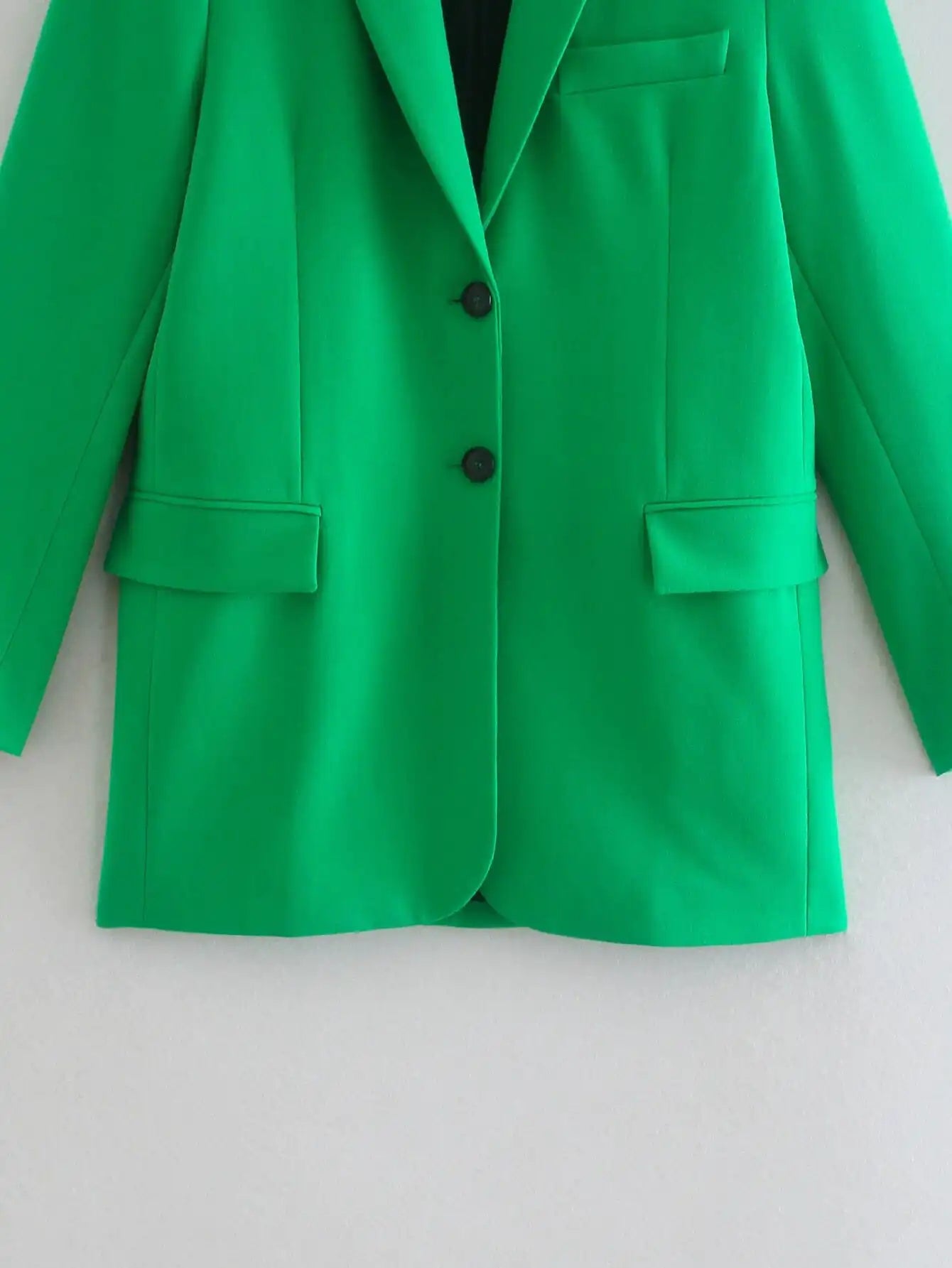 Green Straight Blazer Skirt