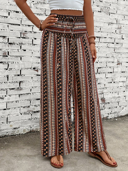 Printed Wide Leg Pants