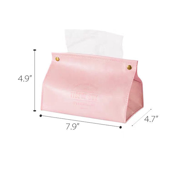 Vintage-Inspired Faux Leather Tissue Box