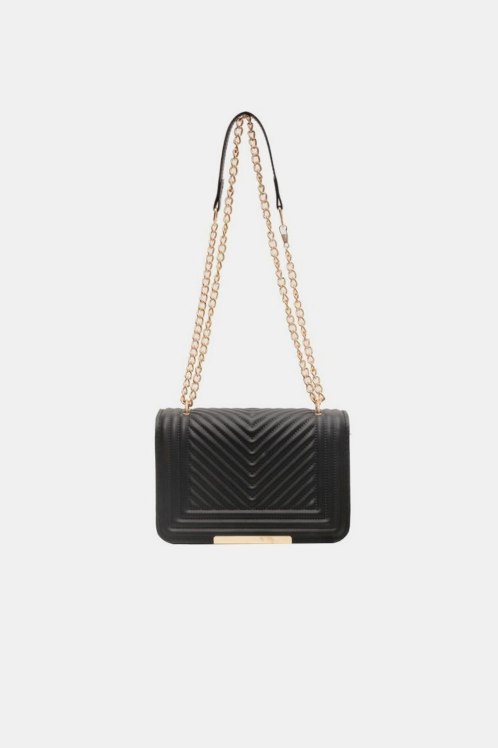 Zenana Vegan Leather Chevron Crossbody Bag