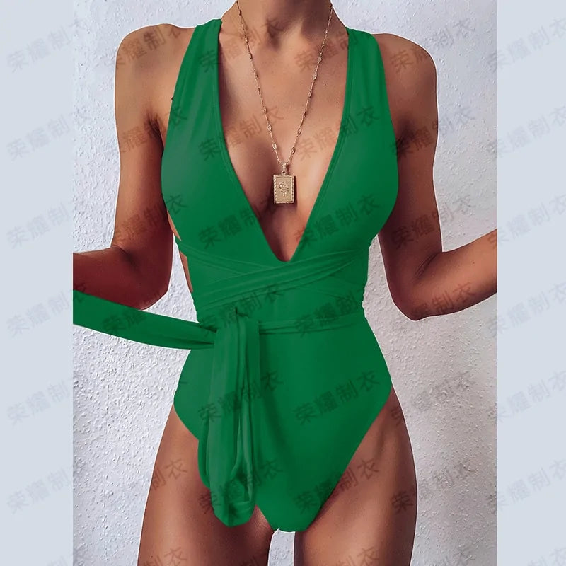 Tie One Piece Swimsuit