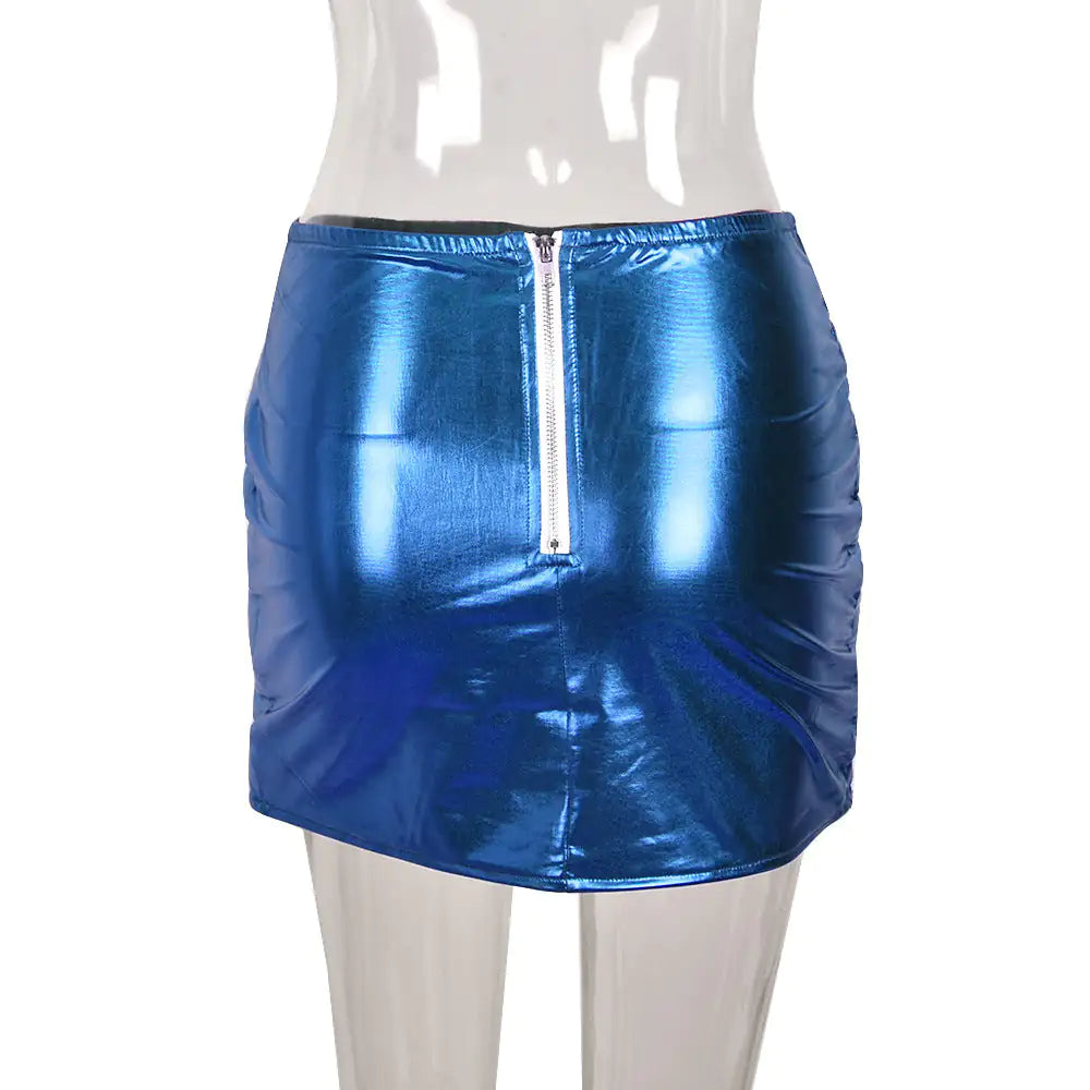 Double Bubble Puffer Mini Skirt