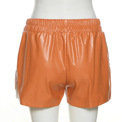 Big Pockets Faux Leather Shorts