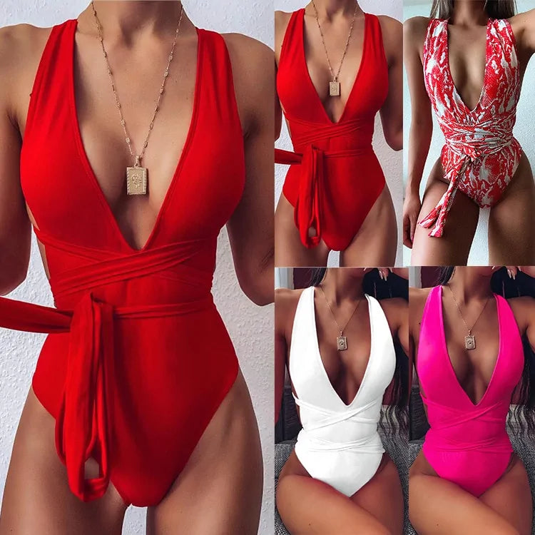 Tie One Piece Swimsuit