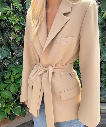 Casual Solid Color Suit Coat