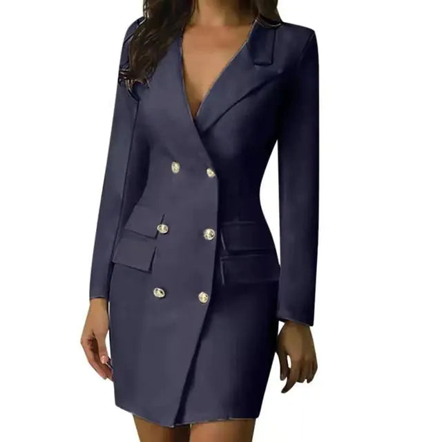 Vestido tipo blazer cruzado para mujer