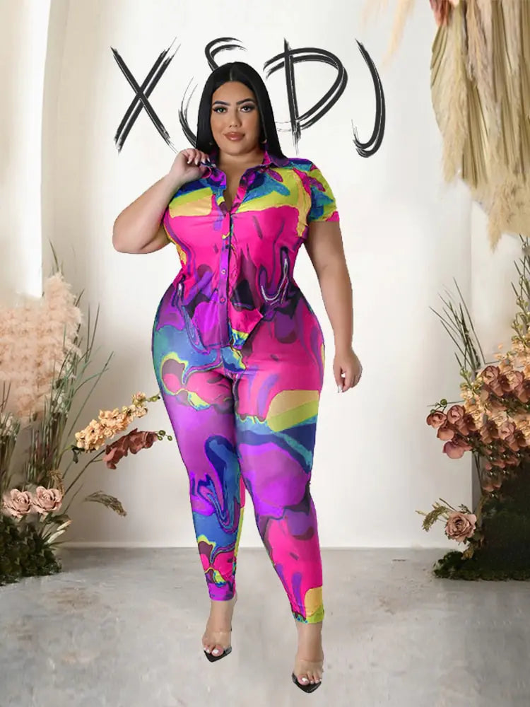 Plus Size  Silk Summer Suit