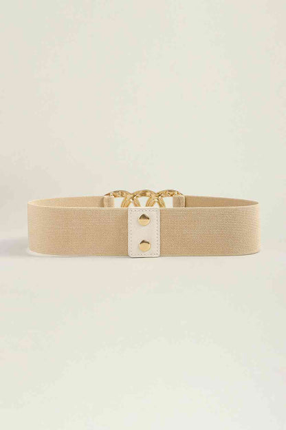 Zinc Alloy Buckle Elastic Wide Belt