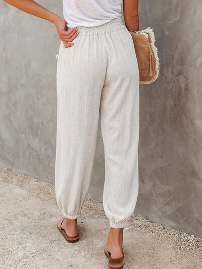 High Waist Cropped Pants