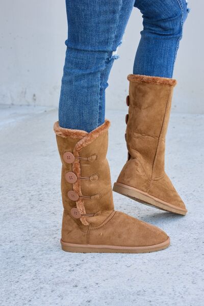 Botas planas cálidas con forro de piel de Forever Link