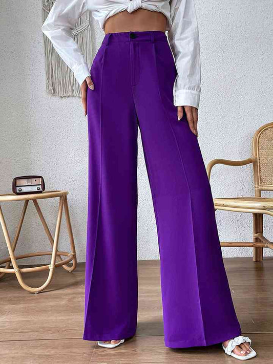 Pantalones anchos de cintura alta