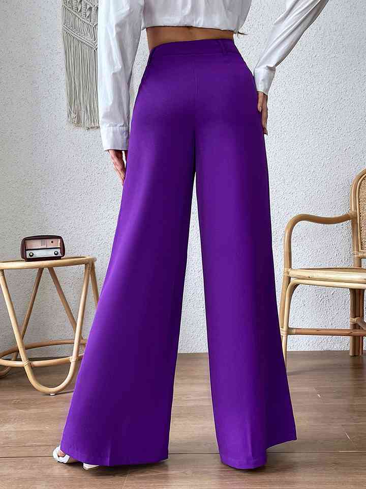 Pantalones anchos de cintura alta