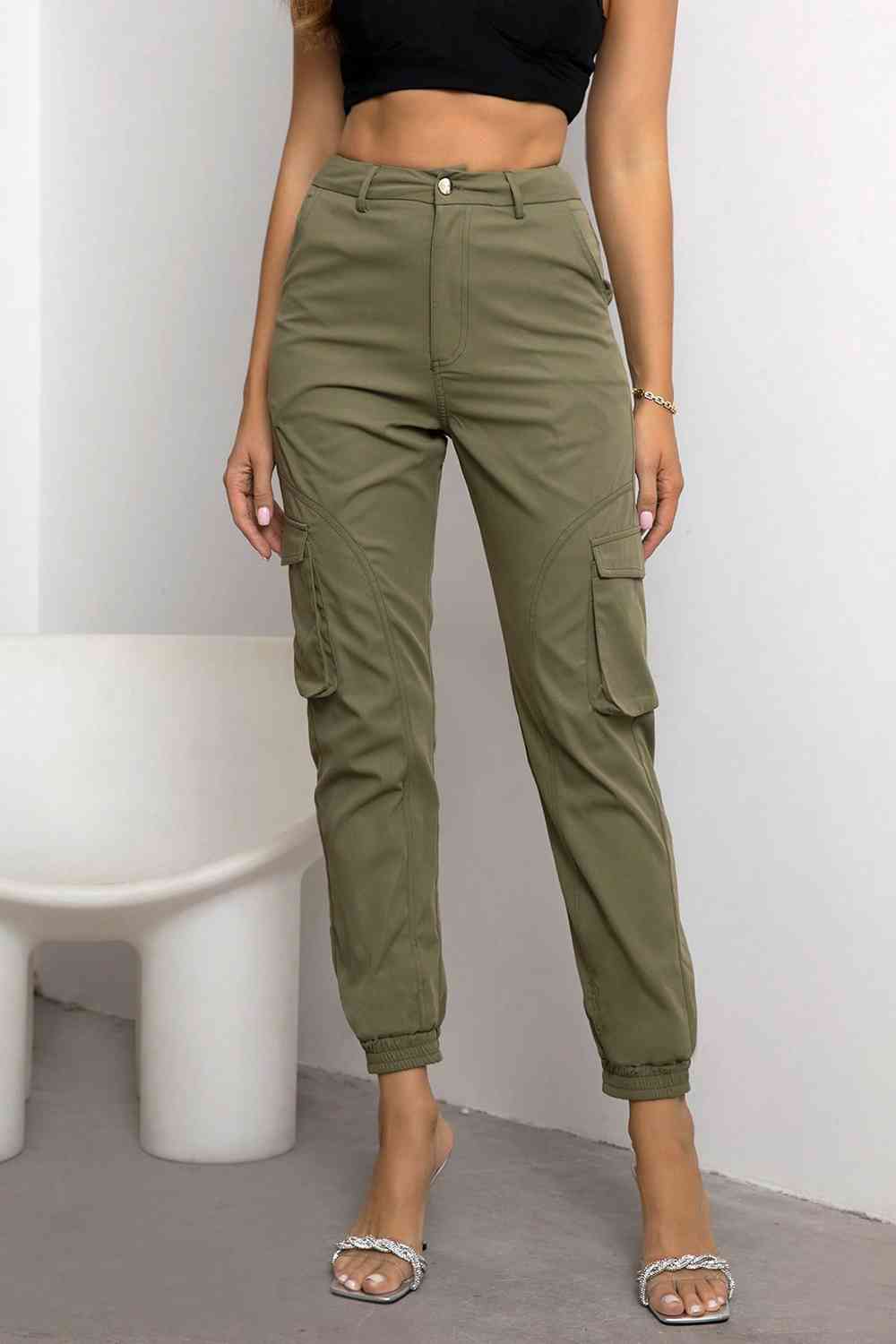 Pantalones cargo de cintura alta