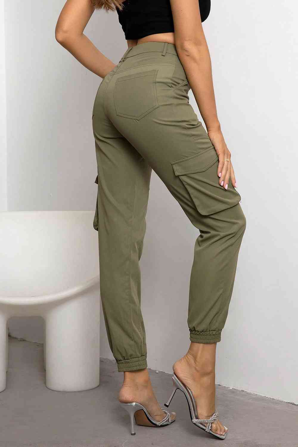 Pantalones cargo de cintura alta