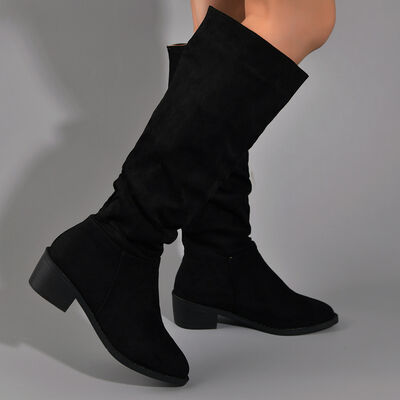 Point Toe Block Heel Boots