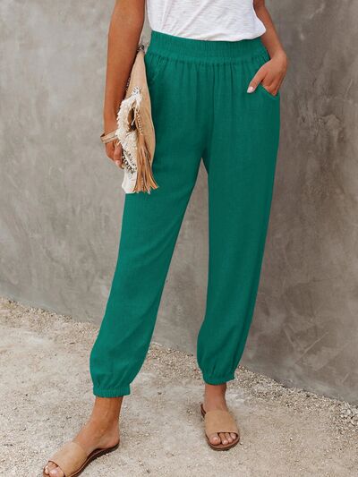 High Waist Cropped Pants