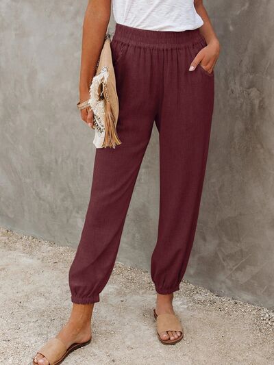 High Waist Cropped Pants