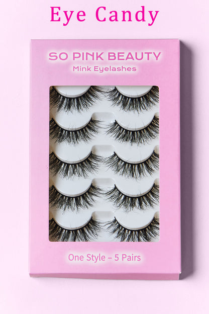 SO PINK BEAUTY Mink Eyelashes 5 Pairs