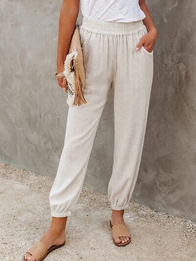 High Waist Cropped Pants